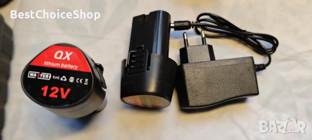 Мини ъглошлайф с 2 x 4500mAh батерии, зарядно и 7 диска за рязане – 75 мм, снимка 5 - Ъглошлайфи - 53507449