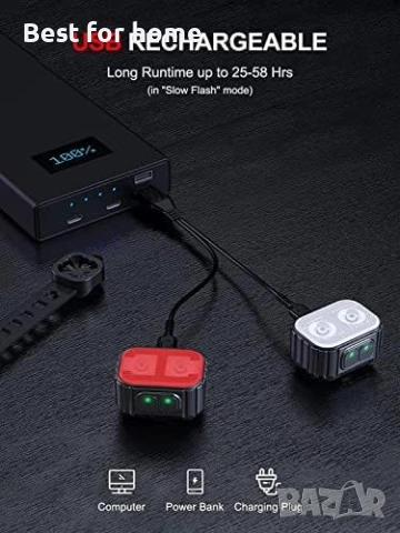 Комплект акумулаторни велосипедни светлини , снимка 4 - Други спортове - 52530183