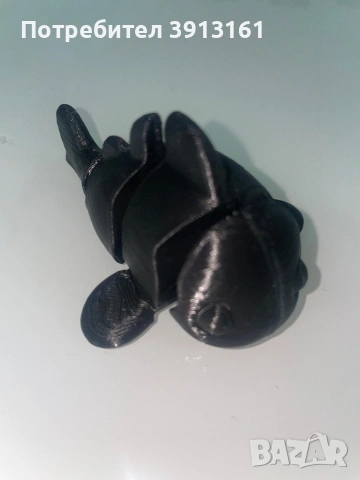 3д черна рибка 