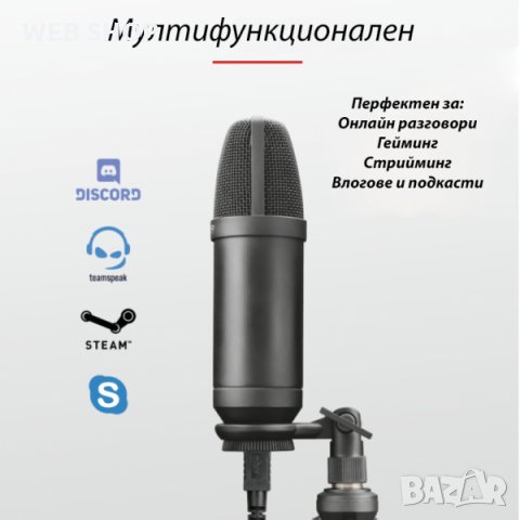 Професионален микрофон за студио и звукозапис, снимка 5 - Микрофони - 33008097