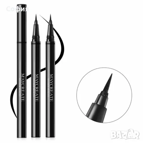 Водоустойчива и бързосъхнеща очна линия с богата текстура, снимка 1