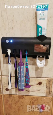 Соларен UV Стерилизатор за Четки за Зъби с Поставка и Дозатор за Паста за Зъби+USB зареждане , снимка 17 - Други стоки за дома - 40439390