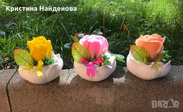 Подаръци със сапунени рози , снимка 2 - Декорация за дома - 39231486