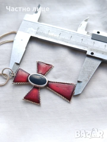 Старинен Антикварен Сребърен Италиански Кардиналски Кръст, снимка 3 - Антикварни и старинни предмети - 50852341