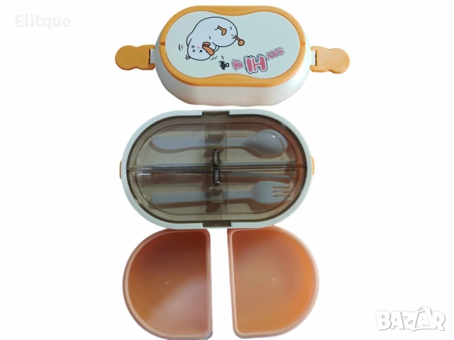 Преносима пластмасова кутия за храна на 2 нива, снимка 6 - Други - 52894865