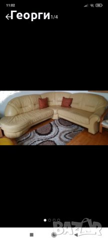 продавам кожен диван, снимка 1 - Дивани и мека мебел - 39730163