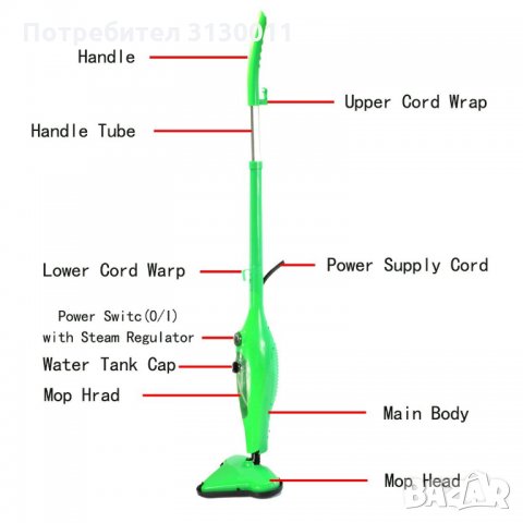 Модел 2022 ПРОМО Steam mop X12/Х10/X5 НОВИ Парочистачки +12м Гаранция 1500W, снимка 3 - Прахосмукачки - 34915892