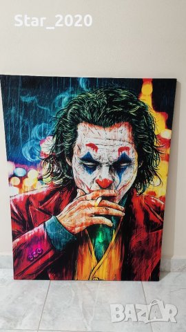 Светеща картина с LED осветление - Joker, снимка 2 - Картини - 40220289