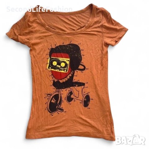 Дамска тениска Levi Strauss & Co, кафява, 100% вискоза LEVI'S размер XS