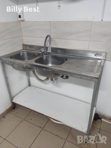 двойна кухненска мивка от неръждаема стомана