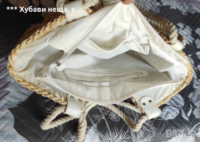 🎁подарък 🎁 💕Плетена плажна чанта от естествен ратан - ракита, снимка 3 - Чанти - 37532688