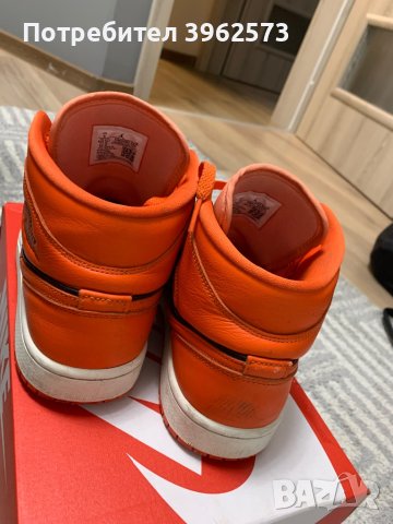 Jordan 1 Mid Orange Black , снимка 4 - Дамски ежедневни обувки - 43966718