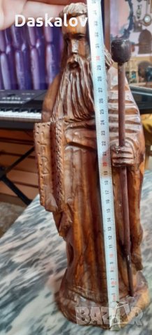 Голяма дървена статуетка, снимка 9 - Антикварни и старинни предмети - 33508105