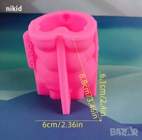 3D Hello Kitty Хелоу Кити силиконов молд форма фондан шоколад гипс свещ сапун декор, снимка 2 - Форми - 51926309