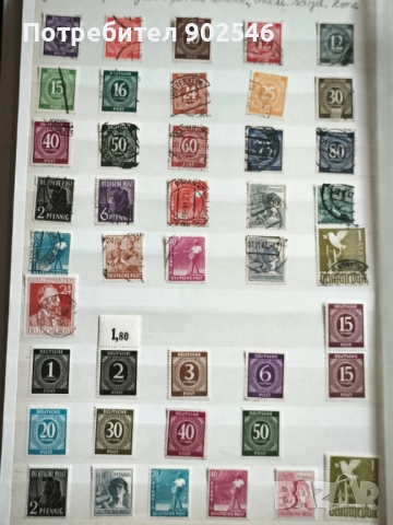 Класьор със стари германски марки , снимка 3 - Филателия - 52857708