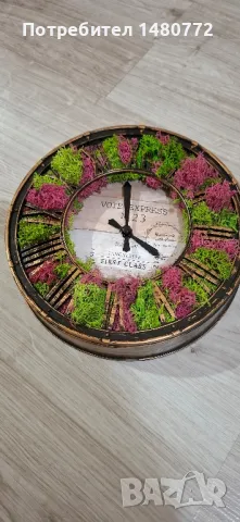 Стенен часовник със скандинавски мъх , снимка 18 - Стенни часовници - 48490646