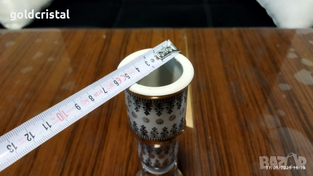 Стар български порцелан ваза и свещник , снимка 8 - Антикварни и старинни предмети - 53329249