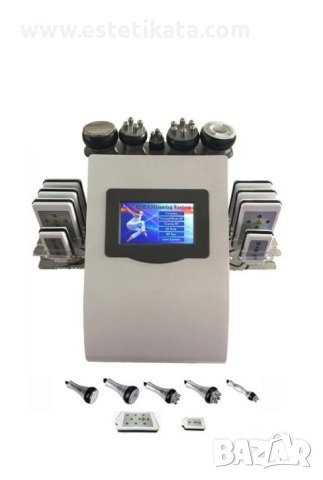 Апарат за вакуум, липолазер, кавитация и радиочестотен лифтинг, снимка 2 - Козметични уреди - 43020204