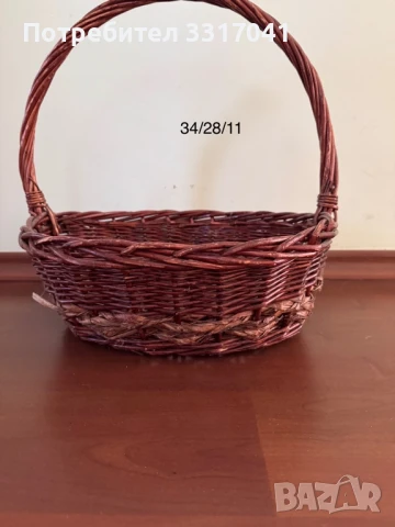 Плетени ратанови кошници - единични бройки, различни форми и размери, снимка 10 - Други - 40884499