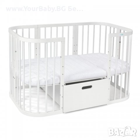 ПРЕПОРЪЧАН Кошара за Бебе Смарт 7в1 Комплект с Матрак Бяла, снимка 8 - Мебели за детската стая - 38195324