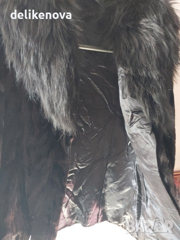 Уникално Кожено палтенце от естествен косъм. Размер М, снимка 2 - Палта, манта - 42970626