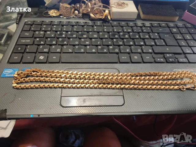 Златен ланец 18 карата Златен синджир 18 карата Злато Златни бижута, снимка 2 - Колиета, медальони, синджири - 51154431