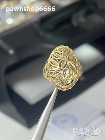 Златен пръстен 14 карата, снимка 4 - Пръстени - 52809961
