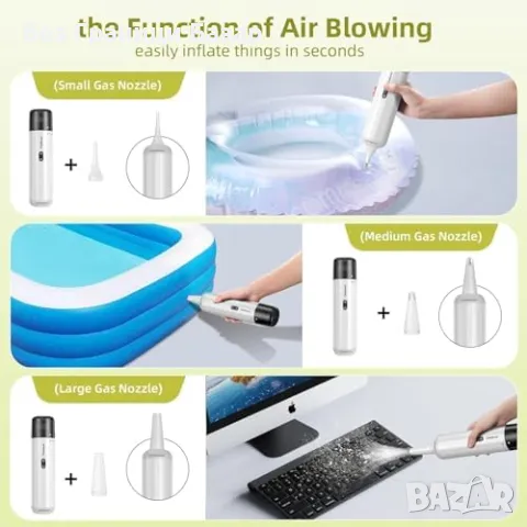 Нова Мощна Безжична Прахосмукачка Chuboor 6 в 1 с LED и Двойно Засмукване, снимка 5 - Други стоки за дома - 48924244