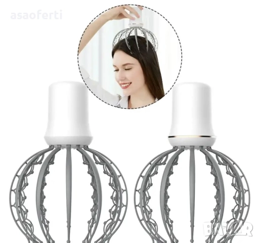 🐙 Електрически Масажор "Baby-Octopus" за Глава – Вибрация, Релаксация и Облекчаване на Умора, снимка 3 - Масажори - 52791735