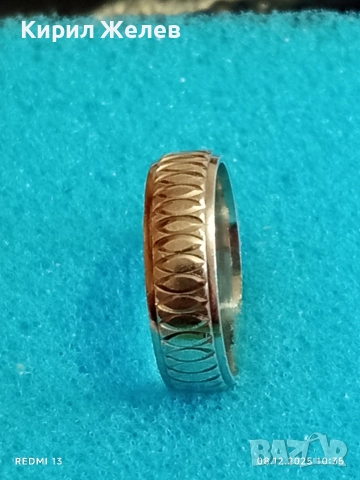 Красива сребърна халка орнаментирана майсторска ръчна изработка 52408, снимка 4 - Пръстени - 52686629