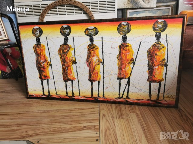 Африканска картина, снимка 6 - Картини - 33084596