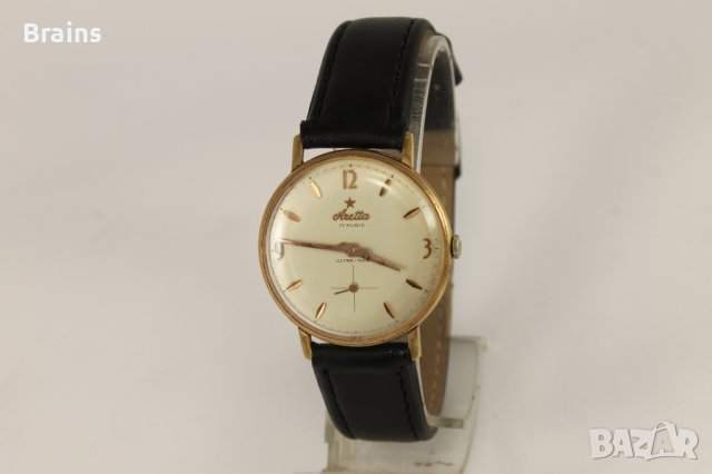 1960's ARETTA Ultra Thin Позлатен Швейцарски Ръчен Часовник