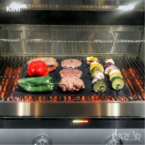 Подложка за Барбекю скара грил BBQ тефлонова против загаряне Размери 40/33 см., снимка 5 - Барбекюта - 26358463