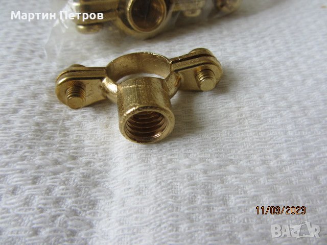 Месингови скоби и подпори за захранващи тръби, снимка 2 - ВИК - 40019824