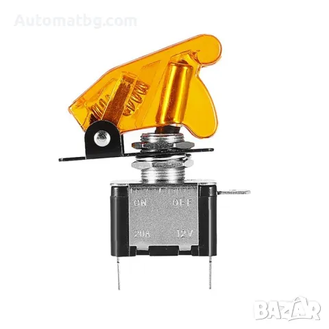 Електрическо копче Automat, С диод, 20A, 12V, Оранжев, снимка 4 - Аксесоари и консумативи - 47596484