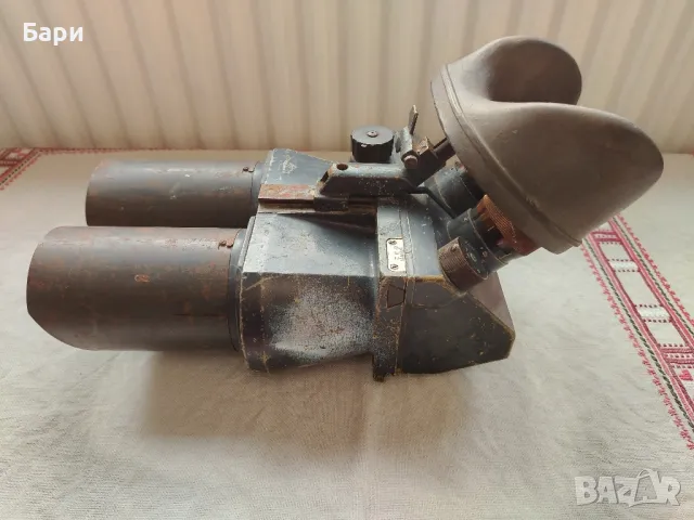 Стар голям немски военен бинокъл D.F.10x80 d.k.L. WWII, снимка 2 - Антикварни и старинни предмети - 49628491