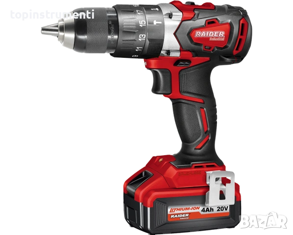 Винтоверт ударен 20V, 2x4Ah 62Nm RAIDER RDI-CDB01 Industrial, снимка 2 - Винтоверти - 53536289
