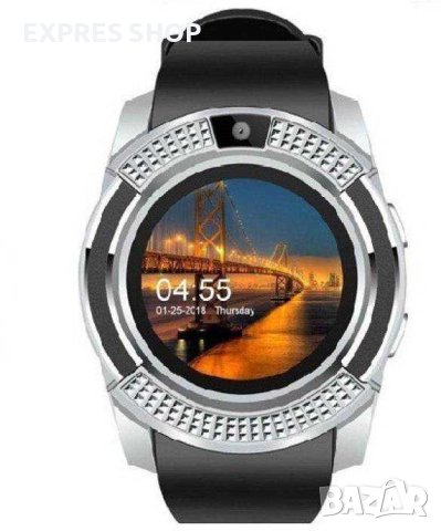 СМАРТ ЧАСОВНИК SMART WATCH V8 С BLUETOOTH, КАМЕРА И SIM КАРТА, снимка 6 - Смарт часовници - 43152926