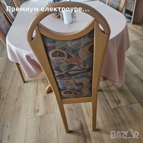 Масивни и високи дървени трапезни столове, снимка 6 - Столове - 53198524