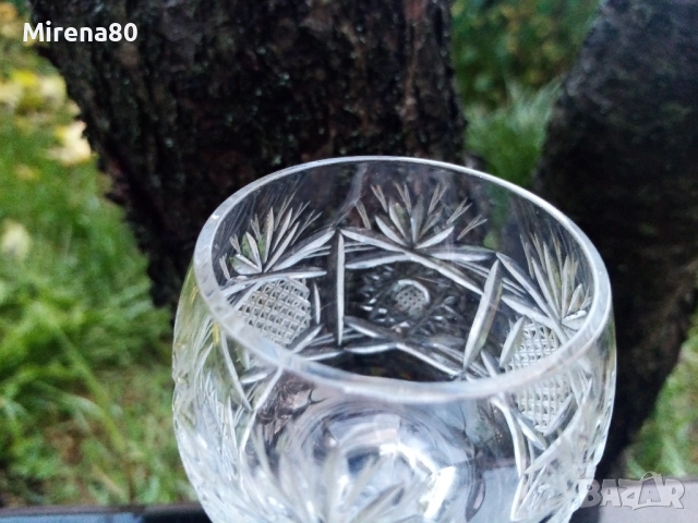 Кристални чаши за ракия - 4 бр., снимка 3 - Чаши - 52514410