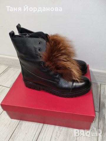 Боти естествена кожа и пух , снимка 2 - Дамски боти - 31486530
