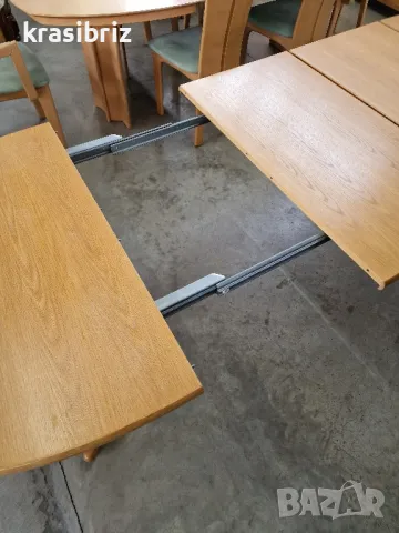 Масивна Трапезна Разтегателна Маса-внос от Германия!, снимка 6 - Маси - 49916776