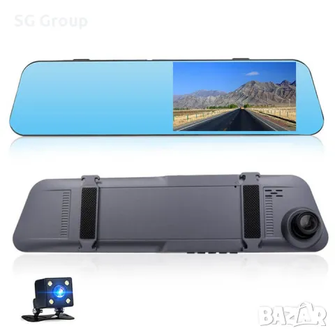 Камера видео регистратор за кола тип огледало в, снимка 9 - Аксесоари и консумативи - 48030050