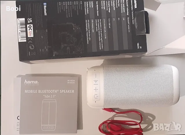 Преносима товколона Hama tube 2 Bluetooth speaker, снимка 5 - Bluetooth тонколони - 49291828