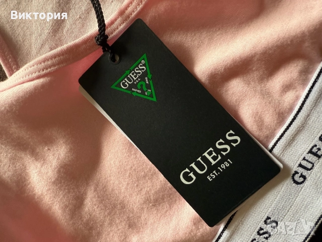 Нов розов топ Guess, снимка 3 - Корсети, бюстиета, топове - 51709673
