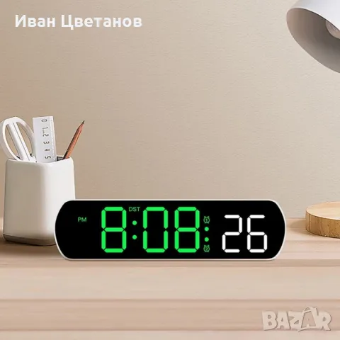 Многофункционален цифров будилник с LED таймер, снимка 4 - Други стоки за дома - 49293226