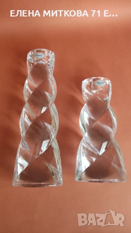 Rogaska Словения два феноменални свещника от оловен кристал, снимка 13 - Декорация за дома - 52544557