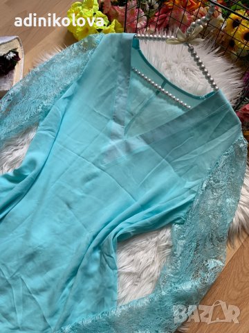 Елегантна шифонена блуза, снимка 2 - Блузи с дълъг ръкав и пуловери - 36757566