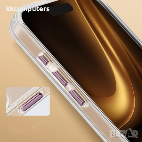 Силиконов кейс bSmart Clear Thin Magsafe, За iPhone 17 Pro (6.3), Розов и Протектор, снимка 6 - Калъфи, кейсове - 52493329