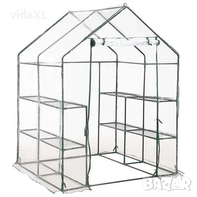 vidaXL Парник с 8 рафта, 143x143x195 см（SKU:46914）, снимка 2 - Други - 48498673